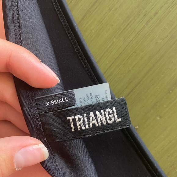 Peachy Pink Neoprene Triangl Bikini with Bag - Picture 8 of 8